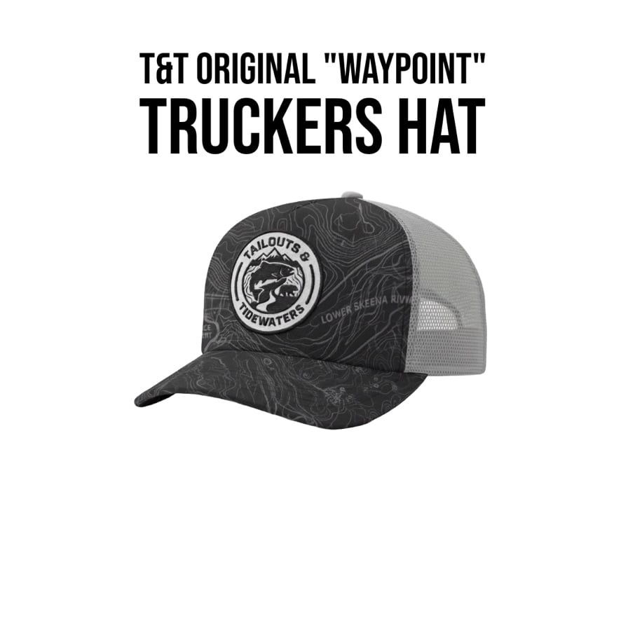 Tailouts & Tidewaters Original "Waypoint" Topo Trucker Hat.